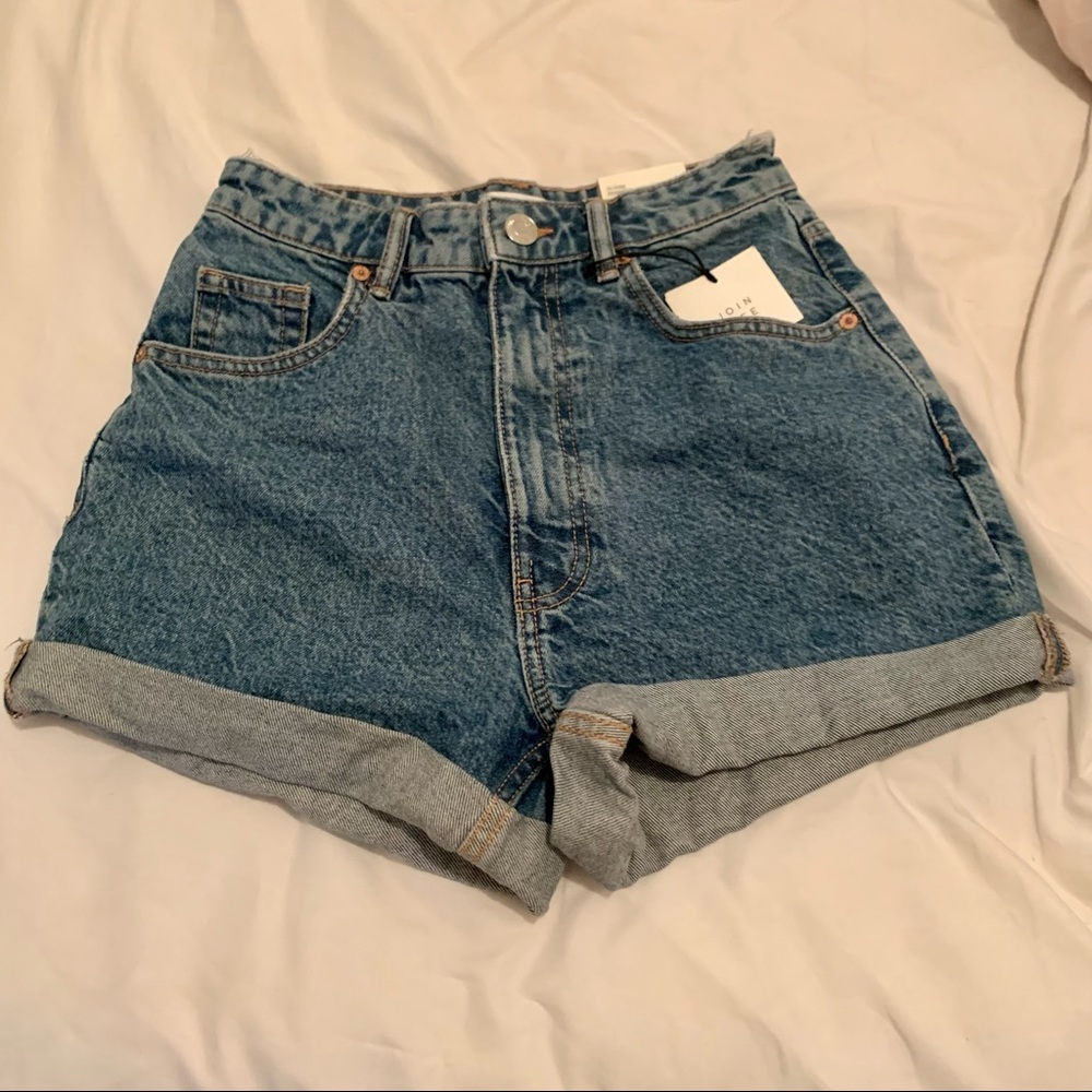 Zara mom jean shorts